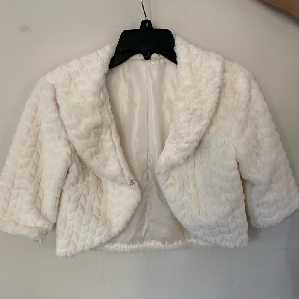 Kids White Puffy Jacket